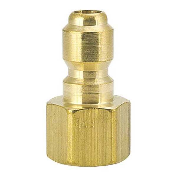 Brass Plug, Straight Thru 1/2\u0022 FPT
