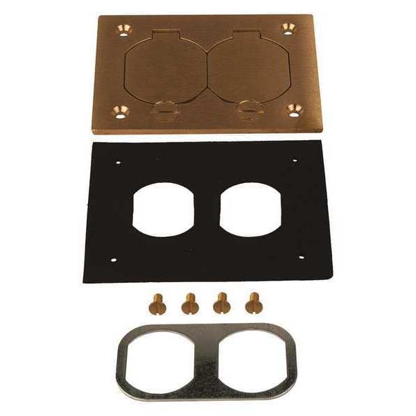 Floor Box Cover, Rectangular, 4-5/62