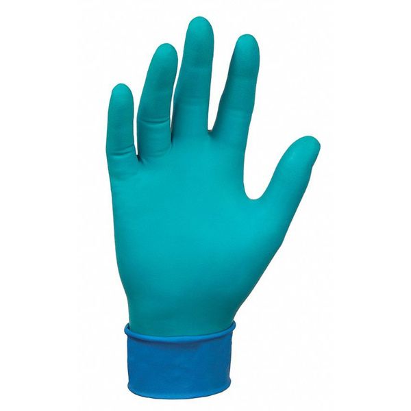 Microflex Chemical Resistant Gloves, Neoprene/Nitrile, 11 in L, Powder-Free, Green, Large, 50 Pack