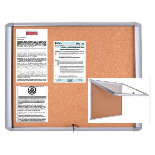 Enclosed Cork Bulletin Board 26-1/2