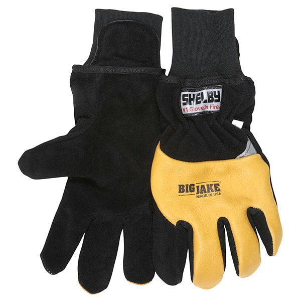 Firefighter Gloves, Black/Yellow, M, PR