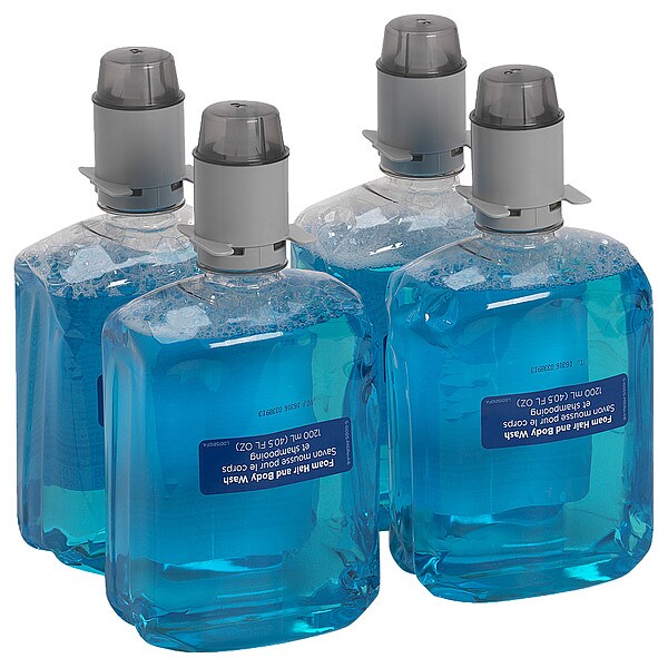 Shampoo and Body Wash, 1200mL, Foam, PK4