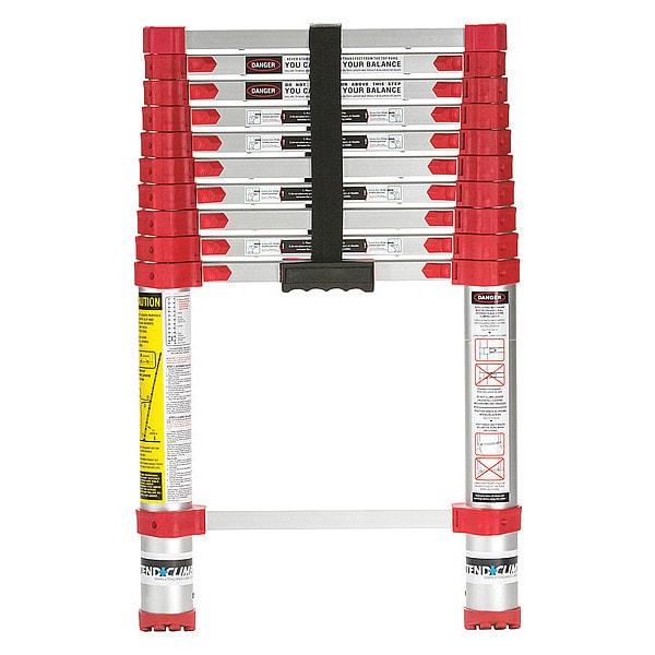 Aluminum Telescoping Extension Ladder, 250 lb Load Capacity