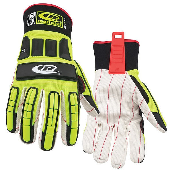 Impact Resistant Gloves, Green, XL, PR