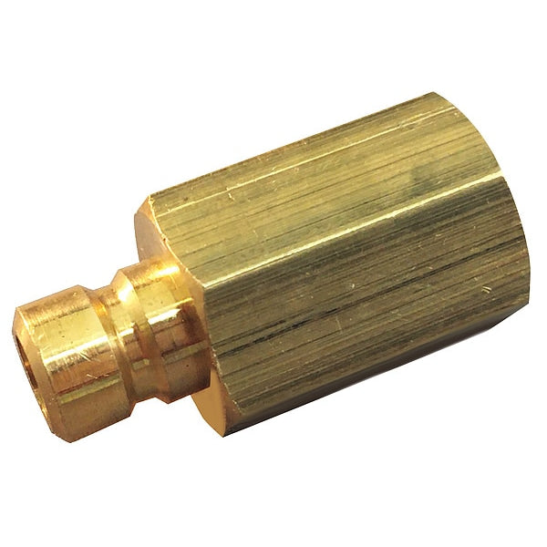 Hydraulic Quick Connect Hose Coupling, Brass Body, Push-to-Connect Lock, 3/8