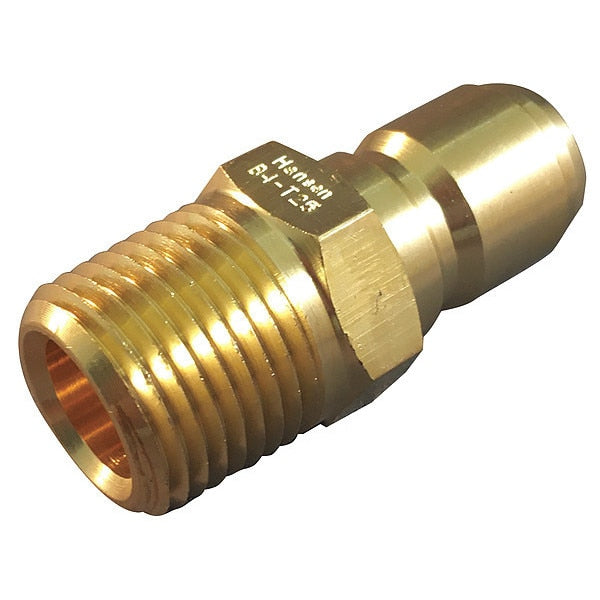 Hydraulic Quick Connect Hose Coupling, Brass Body, Push-to-Connect Lock, 1/2