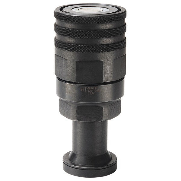 Hydraulic Quick Connect Hose Coupling, Steel Body, Thread-to-Connect Lock, 9/16