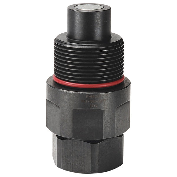 Hydraulic Quick Connect Hose Coupling, Steel Body, Thread-to-Connect Lock, 1/2