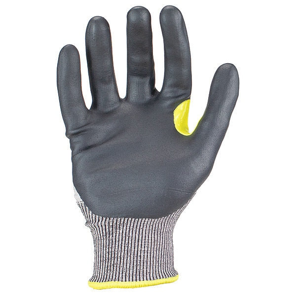 Cut-Resistant Gloves, Palm Dipped, Foam Nitrile, A3 Cut Level, Black/Gray, Large (Size 9), 1 Pair