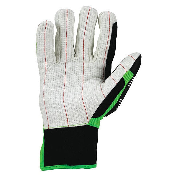 Impact Resistant Gloves, Green, S, PR