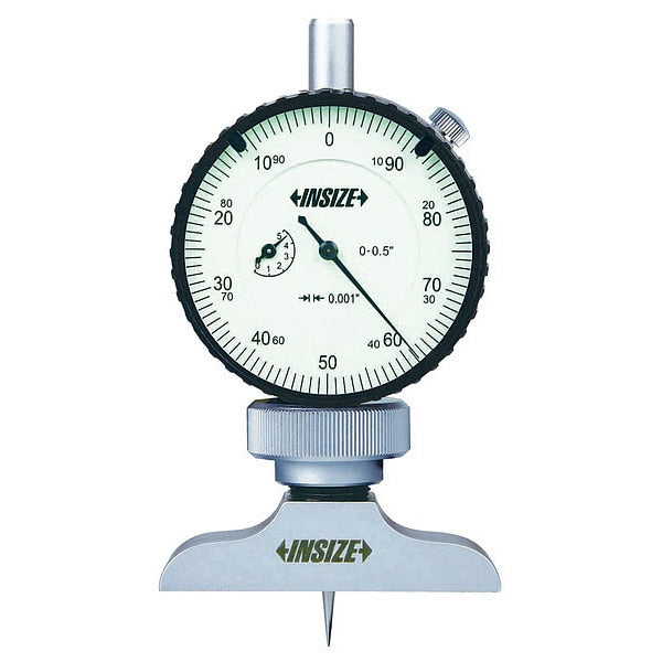 Dial Depth Gage, Base Length: 3 in