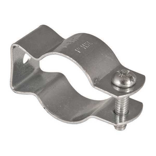 EMT, IMC, RMC Conduit & Cable Hanger, Screw On, 3/4 in Size, Galvanized Steel, 50 lb Load Capacity