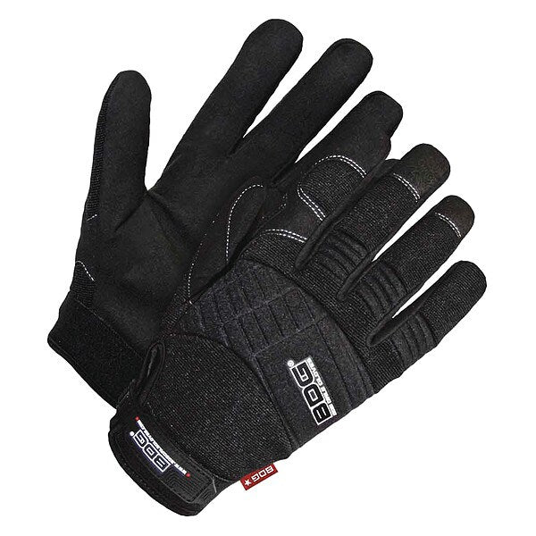 Mechanics Gloves, Black, Single Layer