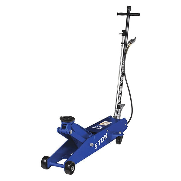 5 ton Air/Hydraulic Service Jack 22 in Max. Lifting H., 5 7/8 in Min. Lifting H