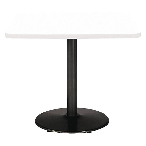 Square Ped Table, Designer Wh/Black, 42