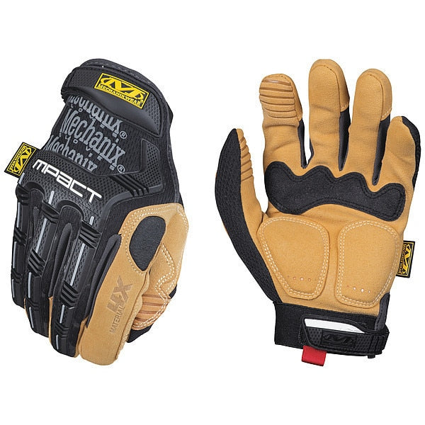 Impact Gloves, 2XL, Black, PR