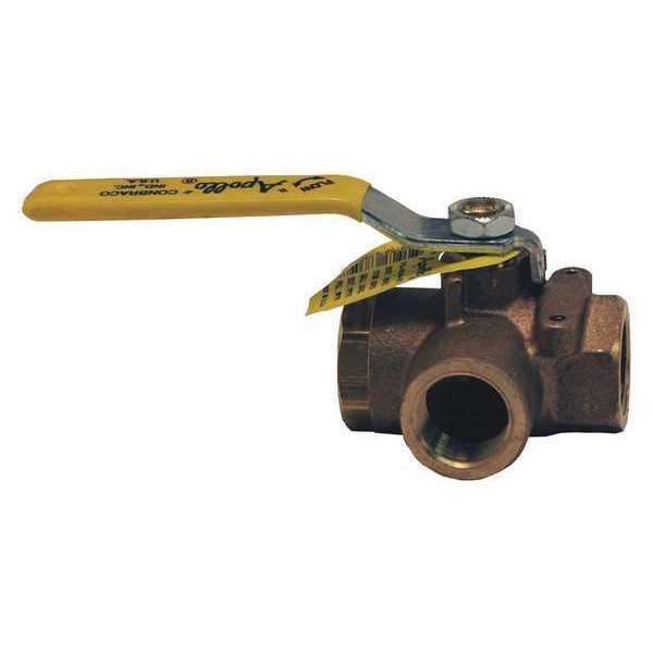 Brass Diverting 3Way Ball Valve L, 1/2