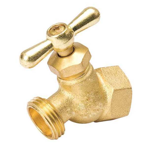 Brass Valve Hose, No Kink, Fip, 3/4