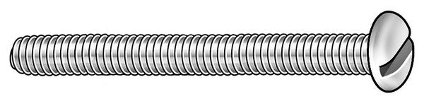 M2.5-0.45 x 6 mm Slotted Pan Machine Screw, Plain Brass, 50 PK