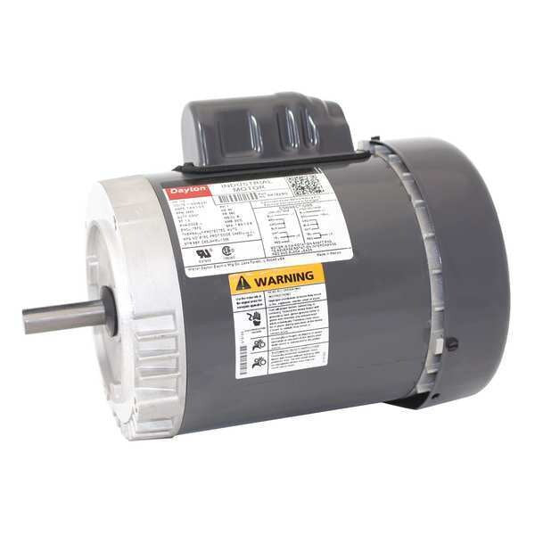 Capacitor-Start General Purpose Motor, 1/2 HP, 115/208-230V AC Voltage, 56C Frame