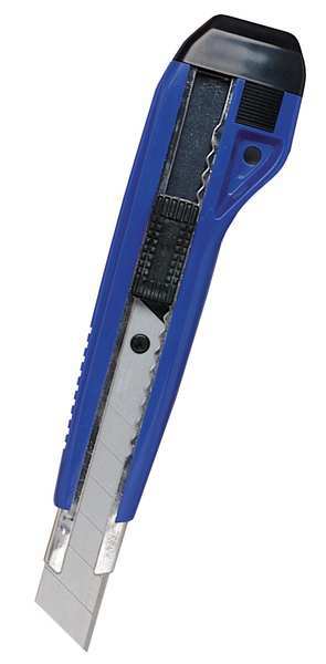 Snap-Off Utility Knife, Snap-Off, General Purpose, Steel, 7 in L.