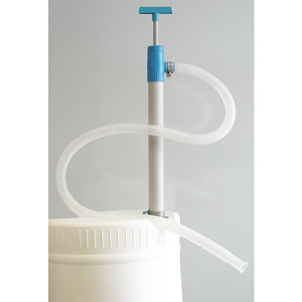 Hand Drum Pump, Piston, PVC, 1-1/8In OD