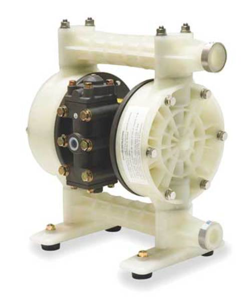Double Diaphragm Pump, Polypropylene, Air Operated, PTFE, 21 GPM