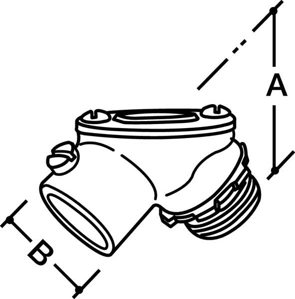 Pulling Elbow, Zinc, 1/2 In.