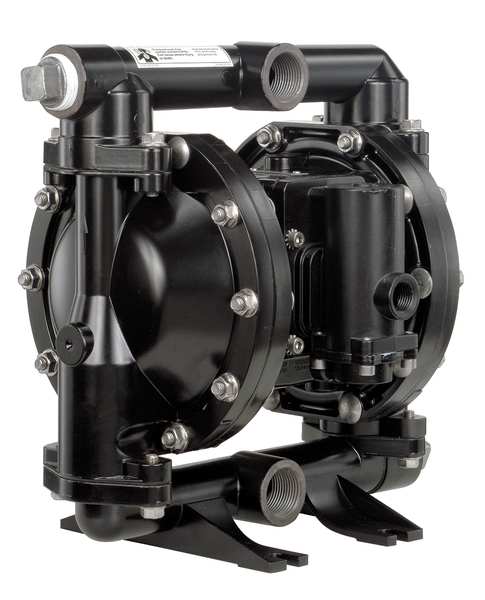 Double Diaphragm Pump, Aluminum, Air Operated, PTFE, 52 GPM