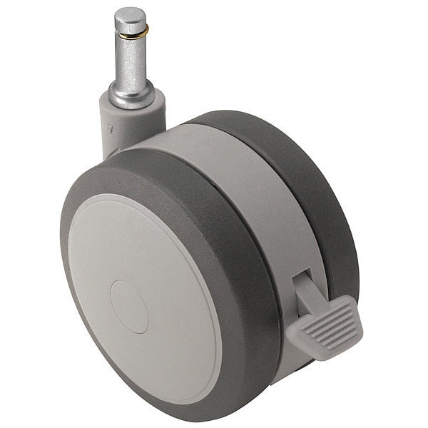 125mm Non-Marking Thermoplastic Elastomer Swivel Caster, Side Brake, Loads Up To 225 lb