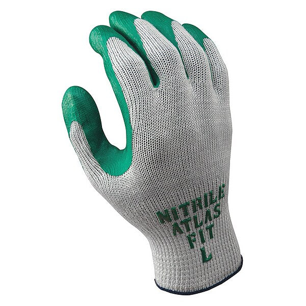 VF, Coated Gloves, Gr/Grn, S, 12R279, PR
