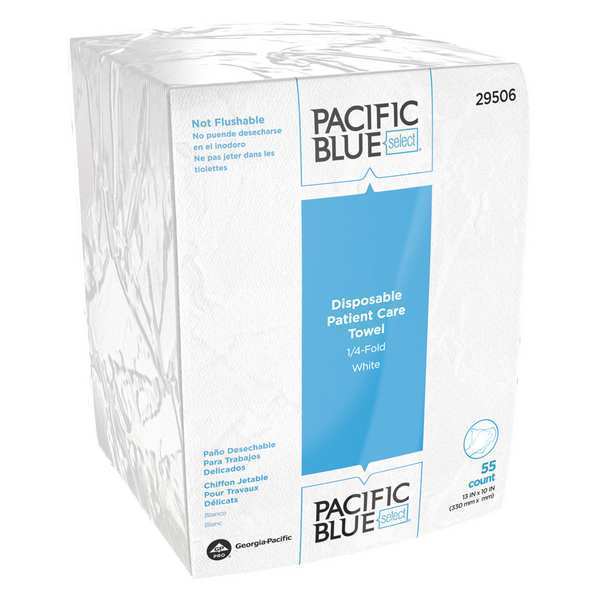 Pacific Blue Select Dry Wipe, 1, 55, No Roll, White, 24 PK