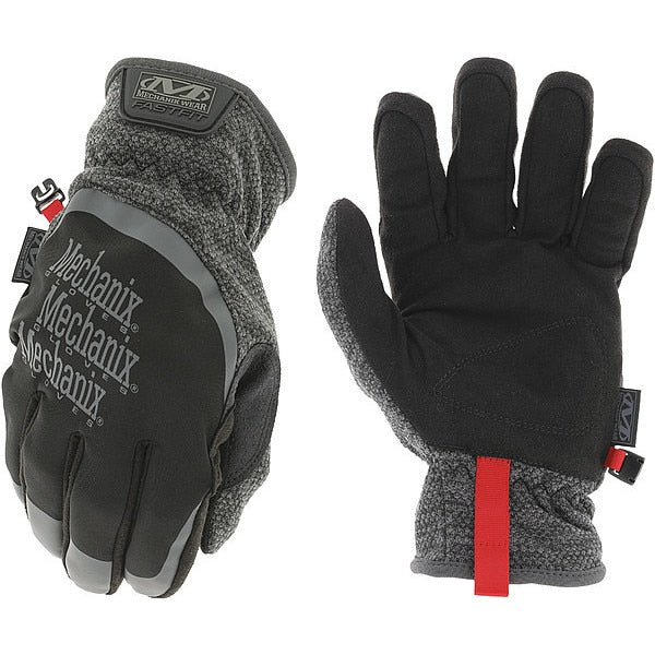 Mechanics Gloves, XL, Black/Gray, Synthetic Leather