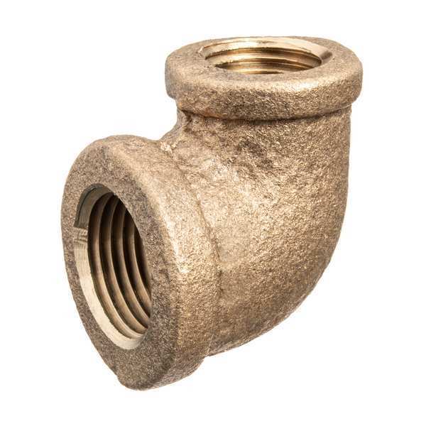 90 Elbow Reducer, Brass, 3 x 2 1/2 in
