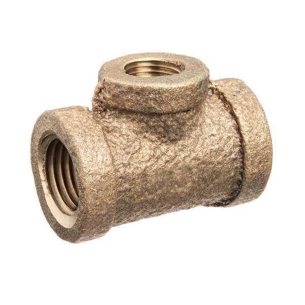 Branch Tee, Brass, 1/4 x 1/8 x 1/4 in, FNPT