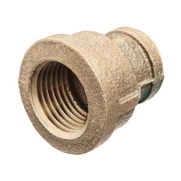 Reducing Coupling, Brass, 3/4 x 1/4 in