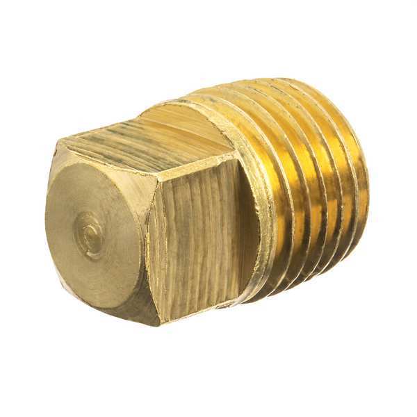 Square Head Plug, Brass, 1