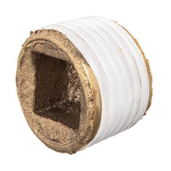 Square Socket Plug, Brass, 3/4 in, M BSPT