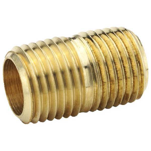 Nipple, Brass, 1/8 in Pipe Size, MNPT