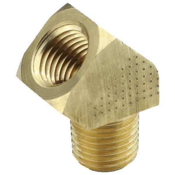 45 Extruded Street Elbow, Brass, 1/4 in
