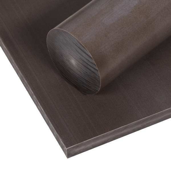 Brown Plastic Sheet 6 in L x 6 in W x 0.75 in Thick
