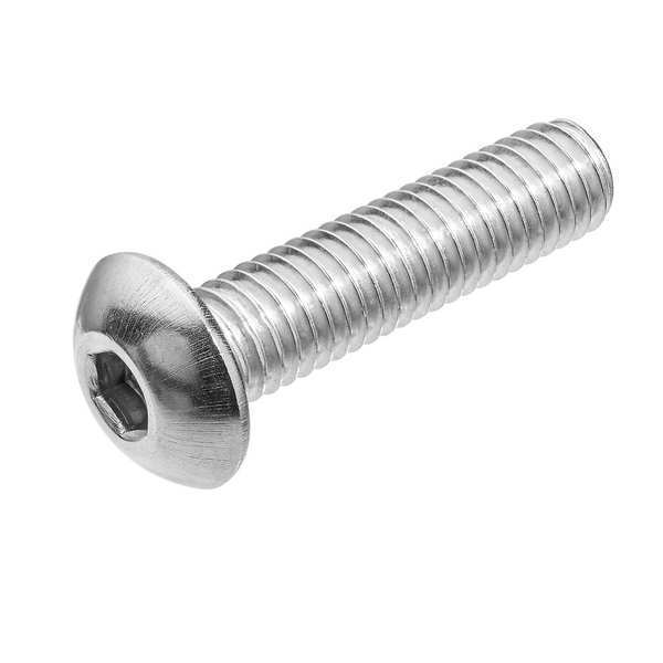 #10-32 Socket Head Cap Screw, Passivated Stainless Steel, 3/8 in Length, 50 PK