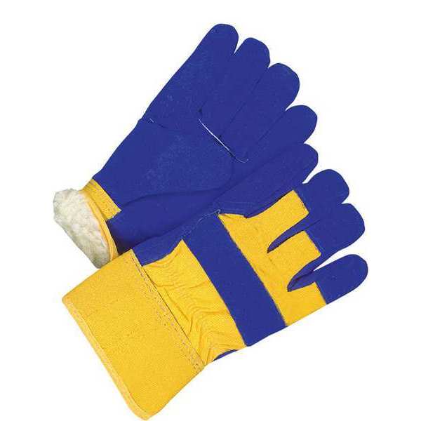 Leather Gloves, Cowhide Palm, Safety