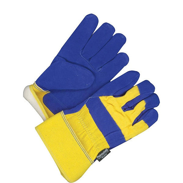 Leather Gloves, Cowhide Palm, Safety