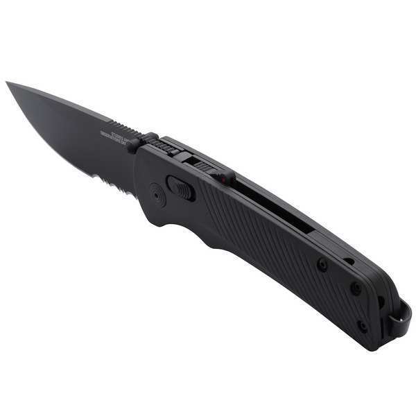 Folding Knives, Blackout, Steel, Serrated