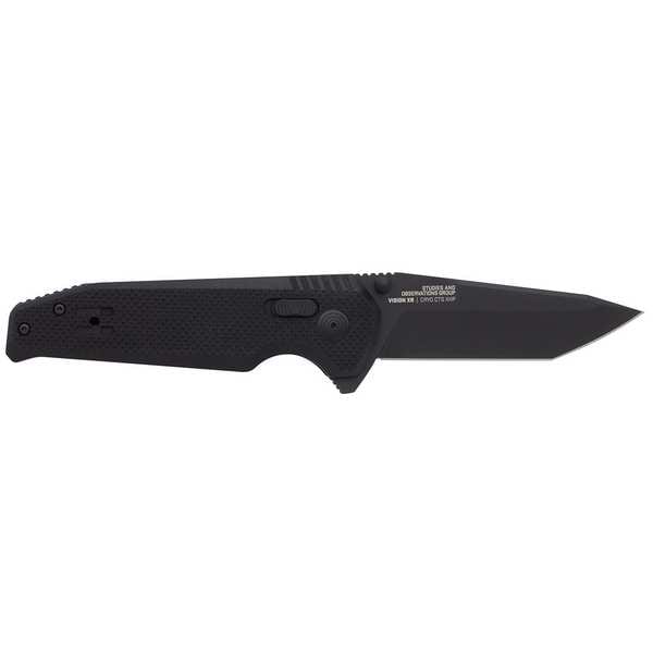Folding Knives, Black, Steel, Straight