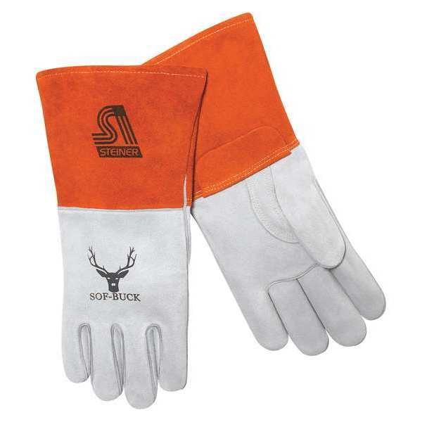 Welding Gloves, MIG Application, Gray, PR, Glove Size: 2XL