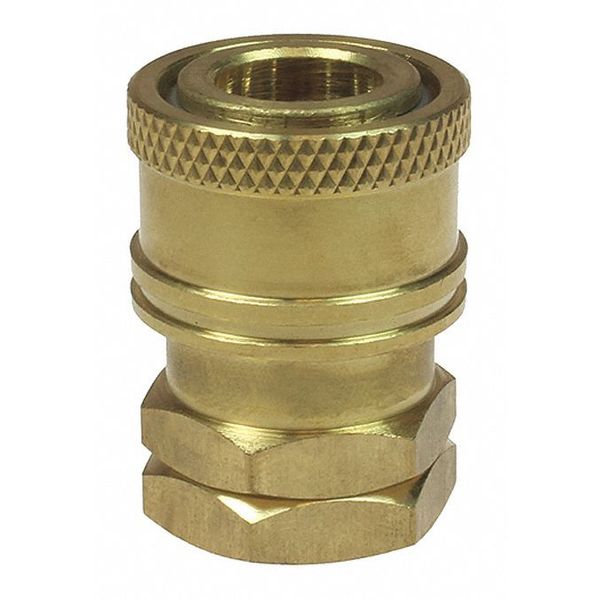 Straight Through Coupler Brass 1/4