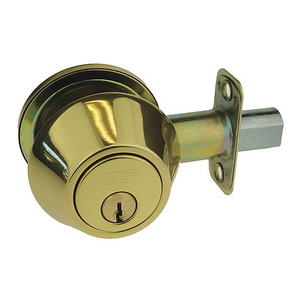 Grd 2 Dbl Cyl Deadbolt, Lifetime Brass