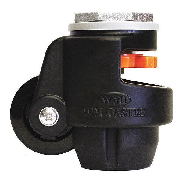 Roll/Set Leveling Caster, Load Rating 300 lbs, M12 Stem Mounted